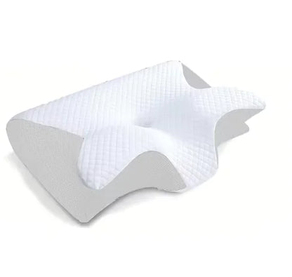 Cervical Support Pillow with contoured ergonomic design and breathable quilted fabric for optimal neck alignment and comfort