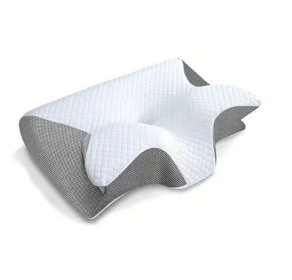 Cervical Support Pillow with ergonomic shape and breathable mesh sides for enhanced neck alignment and comfort during sleep